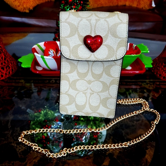 Limited edition Coac Leather Tech Crossbody Wallet - Picture 1 of 4